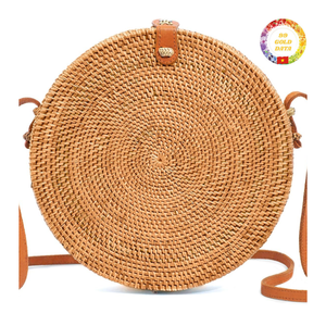Colorful Handmade Rattan <b>Bag</b> from Vietnam Wholesale Leather Buckle <b>Women</b> Casual Beach Shoulder Woven Straw Purse - Product Image 6