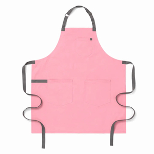 Delantal Rosa sin Mangas con 3 Bolsillos, de Lona Resistente, Lavable a Máquina, para Cocinar y Uso Diario - Product Image 1
