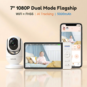 Anicebb Telecamera di Sicurezza Domestica da 7 Pollici con Audio, Baby Monitor, Cornice Digitale, Rilevamento Movimento 720P, Promemoria Pasto, Sirena Integrata - Product Image 4