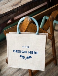 Bolso de mano de yute de algodón con patrón liso de gran venta 2025, diseño de moda con bolsa de transporte de yute y Asa de yute, bolsas de compras OEM y ODM - Product Image 6