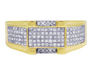 แหวนเพชรโมอิสประกายสีเงินสเตอลิง S925หรูแนวฮิปฮอปสำหรับทุกเพศ - Product Image 2