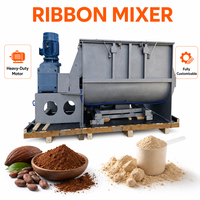 Mélangeur à ruban horizontal commercial avec pièces de contact en acier inoxydable 316L pour l'usine de transformation des additifs alimentaires