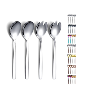 Cuchara de mango largo de acero inoxidable para cocinar, juegos de cubiertos para ensalada, accesorios de utensilios de cocina, última calidad - Product Image 2