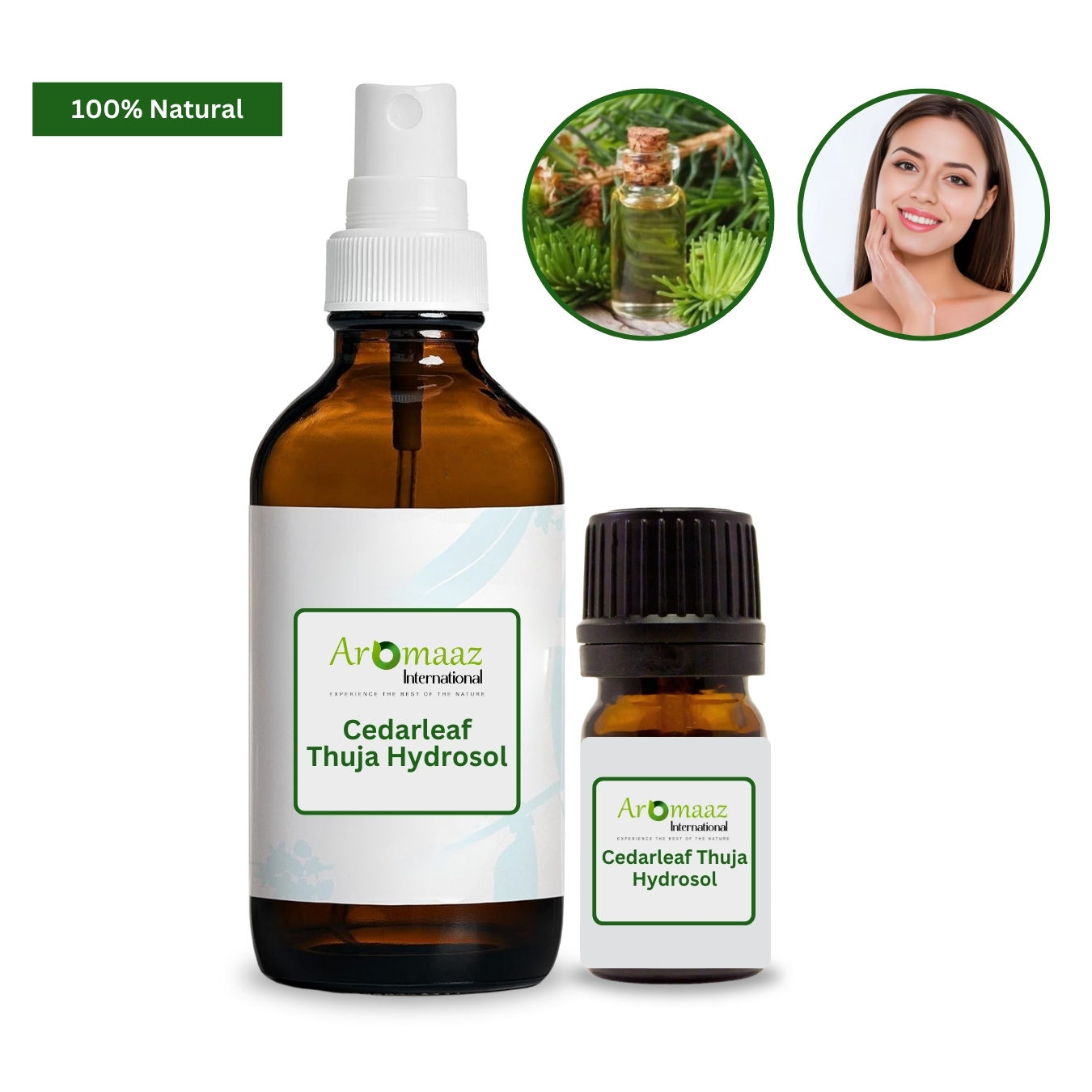 Liquide clair incolore avec une odeur caractéristique de thuya