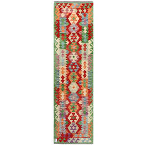 Tapis de couloir Maimana Afghanistan Kilim 283 x 80 cm - Product Image 1