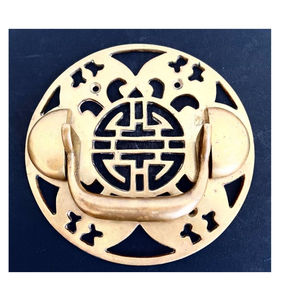 Heurtoir de porte en laiton Design antique métal fini mat laiton porte solide maison décorative heurtoir extérieur fenêtre porte montée - Product Image 2