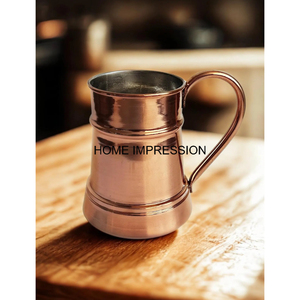 100% tasse à boire en cuivre pur personnalisée en gros tasse en cuivre pour boisson à l'eau personnalisée avec poignée en laiton pour les hôtels et la fête de mariage - Product Image 4
