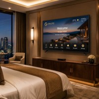 Téléviseur LED intelligent 4K professionnel pour hôtel et commerce, 55 pouces, écran en verre trempé, panneau CSOT de qualité A d'origine