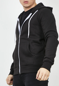 Logo sur mesure multicolore qualité supérieure polaire lourde 380 GSM 100% coton coupe régulière sweats à capuche zippés pour hommes de BD - Product Image 5