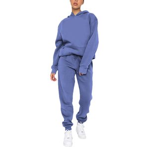 2025 femmes de haute qualité OEM deux pièces hiver survêtement décontracté surdimensionné à manches longues ensemble facile à porter et grande taille Options - Product Image 1