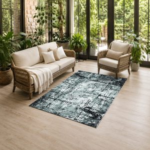 Tapis de salon en chenille gris argenté, design minimaliste, imprimé numériquement, lavable en machine, antidérapant, vente en gros RUGS DEPOT LXDP-0042 - Product Image 6