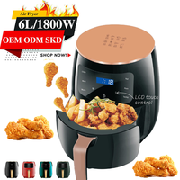 Meilleur mini rack chaud sans huile comme vu comme friteuse à air sans huile KA03001 4,5 L 6L 8L 12L