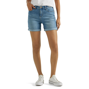 Shorts Vaqueros de Mezclilla de Primera Calidad para Mujer, Estilo Casual, Corte Recto, Lavado, Cintura Media, Verano, Orientados a la Exportación - Product Image 1