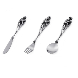 Couverts Offre Spéciale à la mode en acier inoxydable poignée gaufrée argent plaqué mariage argenterie ensemble de couverts pour le dîner - Product Image 4