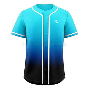 Maillot de baseball coupe ajustée à séchage rapide pour hommes, vêtements de sport respirants de couleur unie - Product Image 2