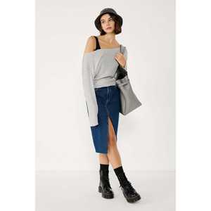 Sweat-shirt léger à col à nœud, 100% polyester, effet scintillant, pour tous les jours - Product Image 4