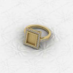 Anneau semi-monté rectangulaire en argent 925 de haute qualité, serti de pierres précieuses de 8x10 mm, serti de résine de cendres, fabricants de bijoux - Product Image 5