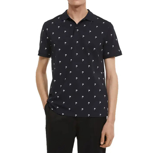 New Stylish Solid Pattern Men's for Shirts 100% Cotton Knitted Quick Dry Embroidered Custom Logo Button Collar Short Sleeve - Product Image 3