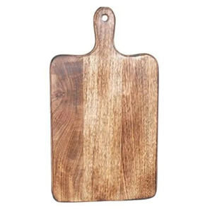Planche à découper en bois artisanale avec poignée unique Plateau de service en bois massif naturel pour planche à fromage et ustensiles de cuisine - Product Image 3