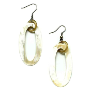 Pendientes de Hueso de Cuerno de Búfalo Natural Hechos a Mano, de Origen Ético - Product Image 4