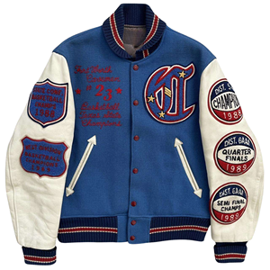 Personalizado de alta calidad de los hombres de lana de cuero manga Varsity béisbol Letterman chaqueta con parches personalizados ODM OEM - Product Image 3