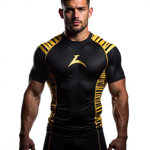 Rashguards de BJJ anti-UV à séchage rapide, impression par sublimation personnalisée de haute qualité, impression HD durable, entraînement MMA respirant à 100% - Product Image 3