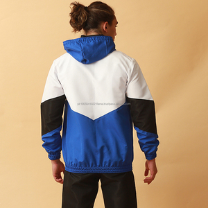 Activewear Chándal cortavientos para hombre Diseñado a medida para el estilo de la calle Conjunto de dos piezas con cremallera con logotipo personalizado - Product Image 3