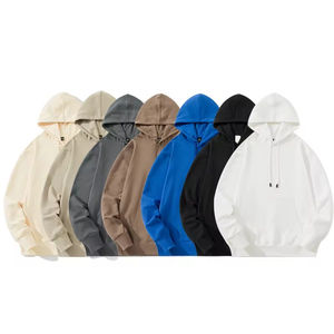 Venta al por mayor personalizado peso pesado Boxy algodón polar hombres sudaderas con capucha corta invierno sólido 100% algodón personalizado logotipo bolsillo transpirable - Product Image 6