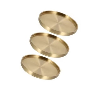 Round Copper Metal <b>Drink</b> <b>Coasters</b> Personalized <b>Coasters</b> for <b>Drinks</b> Tabletop Decoration for Low Price - Product Image 2