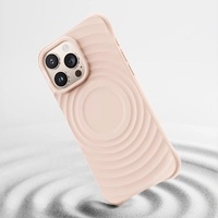 Coque arrière de protection de luxe magnétique en TPU silicone ultra-mince antichoc avec motif vague 3D en relief pour iPhone 16 Pro Max 16 Plus