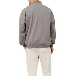 Luxe Hommes Personnalisé Quart Zip Polaire Blanc À Manches Longues Coton Quater Zip Col Montant Pull Sweat Unisexe 2026 - Product Image 3