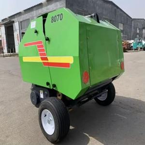 Mini presse à balles rondes pour foin, machine à emballer le foin et la paille, presse à balles pour herbe avec moteur, boîte de vitesses, roulements, composants principaux - Product Image 1