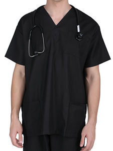 Conjunto de uniformes médicos para mujeres y hombres, Top y pantalones para el personal del hospital - Product Image 3