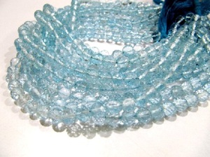 Cuentas redondas facetadas de Topacio azul natural, cuentas de piedras preciosas de Topacio Azul genuino, hebra de piedras preciosas BT de 5-6mm de tamaño, cuentas largas de 5 pulgadas - Product Image 6