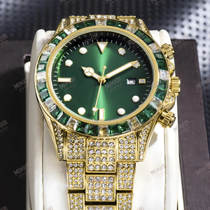 Montre-bracelet en diamant moissanite, montre de luxe pour homme avec un éclat époustouflant et une construction haut de gamme pour des déclarations de mode audacieuses - Product Image 3