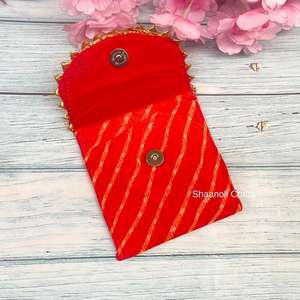 กระเป๋าคลัทช์ขนาดเล็กงานทำมือที่มีคุณภาพดีมีคุณภาพอินเดียพิมพ์ลายซองจดหมายเงินสำหรับงานแต่งงาน - Product Image 3