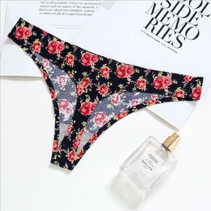 Lingerie respirante personnalisée culotte sans couture pour femmes slips à fleurs pour dames taille basse string spandex culotte bikini sous-vêtements en nylon - Product Image 5