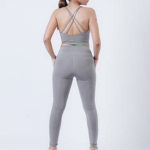 Ensemble de yoga personnalisé pour femmes, vente en gros, soutien-gorge de sport, leggings, vêtements de fitness, tenue de sport sans couture, OEM en gros - Product Image 6