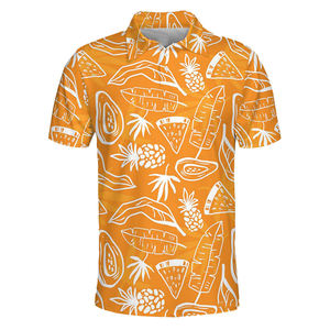 Polo personalizado de LICRA poliéster para golf sublimación de su propio logotipo impreso algodón tejido de gran tamaño para hombre - Product Image 5