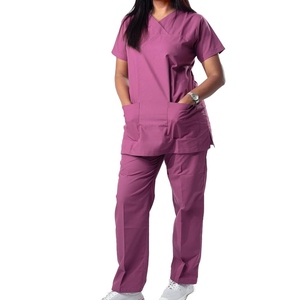 Uniforme de Enfermera de Media Manga de Alta Calidad, Diseño de Malla, Colores Cómodos, Informal, de Algodón, para Primavera - Product Image 1