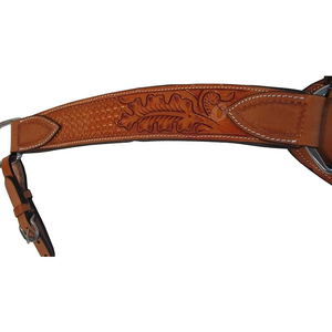 Collier de poitrine de cheval en cuir marron fait à la main de qualité supérieure collier de poitrine de taille de cheval durable pour l'équitation - Product Image 3