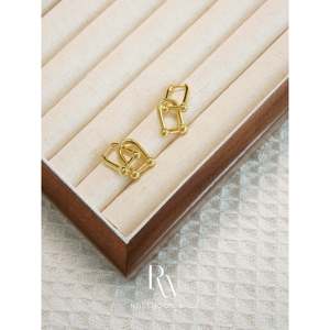 Orecchini pendenti a catena in argento anti-ossidazione, placcati oro, a cerchio, spessi, di tendenza - Product Image 2