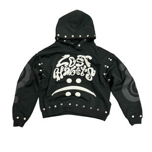 Sudadera con capucha 100% algodón antiarrugas transpirable de secado rápido para hombre, venta al por mayor - Product Image 3