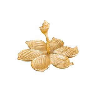 Cuenco para servir de mesa hecho a mano con acabado antiguo dorado, juego articulado de diseño único con Metal para servir ensaladas - Product Image 3