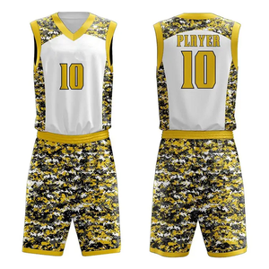 Uniforme de Baloncesto Personalizado de Alta Calidad para Hombre, Secado Rápido, Transpirable, con Números en la Parte Superior, Sublimación - Product Image 1