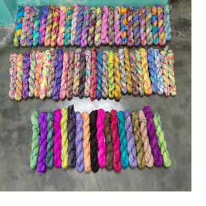 Cintas de seda Sari teñidas a medida en corbata variada y colores teñidos y colores sólidos ideales para tiendas de artesanía y suministros - Product Image 1