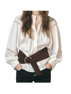 Camicia bianca da donna di alta qualità per donne <span class=keywords><strong>eleganti</strong></span> camicette di raso per occasioni speciali disponibili in taglie personalizzate