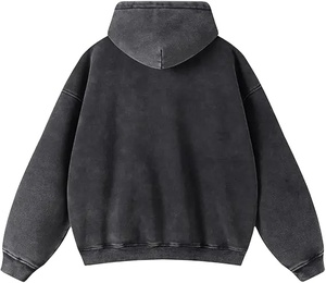 Sudadera con Capucha de Invierno para Hombre, Estilo Casual, Lavado Ácido, Último Modelo, 100% Algodón, Diseño Sólido, Alta Calidad Premium - Product Image 2