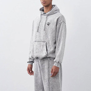 Conjunto Deportivo para Hombre, Estilo Urbano, Lavado Ácido, Material de Mezcla de Algodón Suave, Ideal para Atuendos Casuales, Viajes y Actividades Diarias - Product Image 2