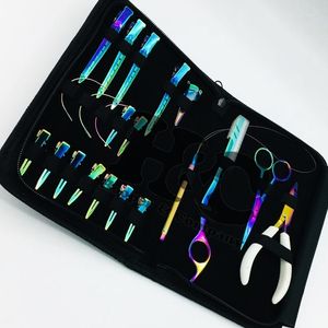 HOOPER COMPANY Rainbow Multi Kit de herramientas de extensión de cabello de acero inoxidable que Incluye alicates Aguja Loop Razor Cabello humano para - Product Image 1